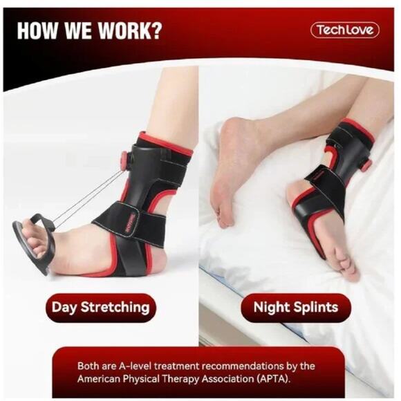 Tech Love Plantar Fasciitis Night Splint - Left Foot, New Without Box - Picture 2 of 5